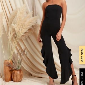 Lulu’s Strapless Ruffle Jumpsuit